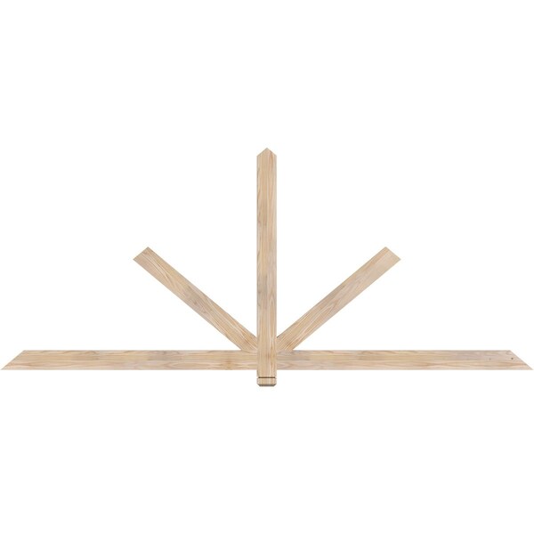 Ekena Millwork Kennewick Smooth Timber Gable Bracket, Douglas Fir, 96"W x 40"H x 1 1/2"D x 3 1/2"F, 10/12 Pitch GBW096X40X0204KEN00SDF - main